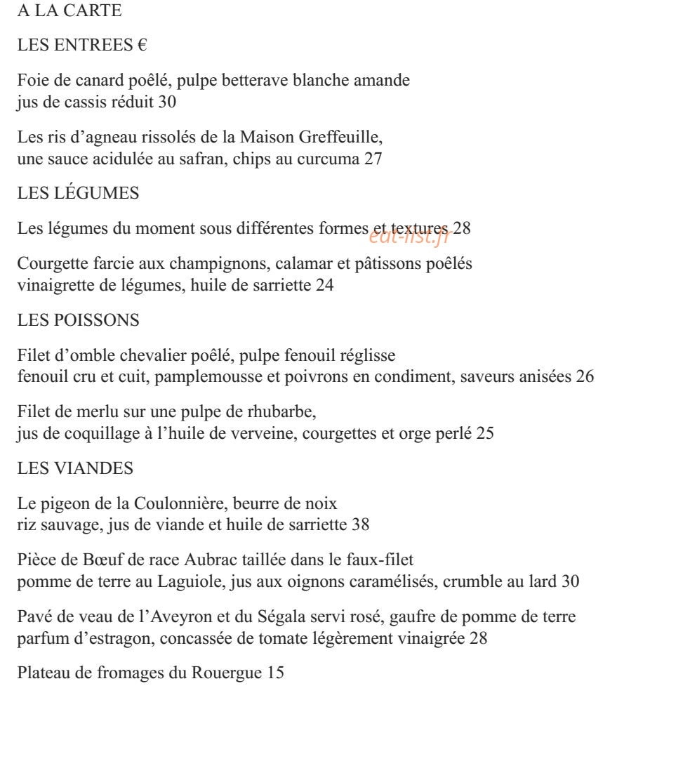 Restaurant du Vieux Pont — carte page 3