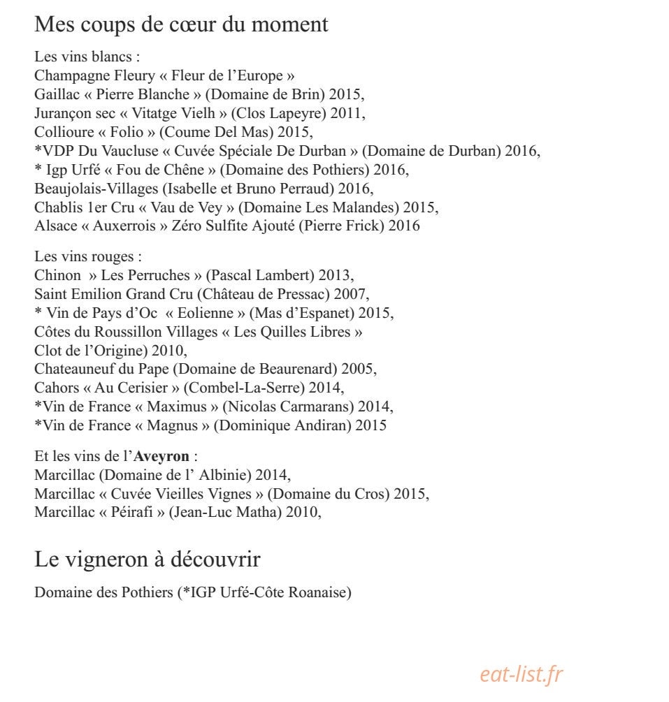 Restaurant du Vieux Pont — carte page 5