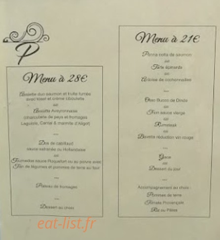 Auberge du Patois — carte page 2
