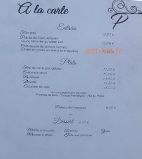 Auberge du Patois — carte page 1