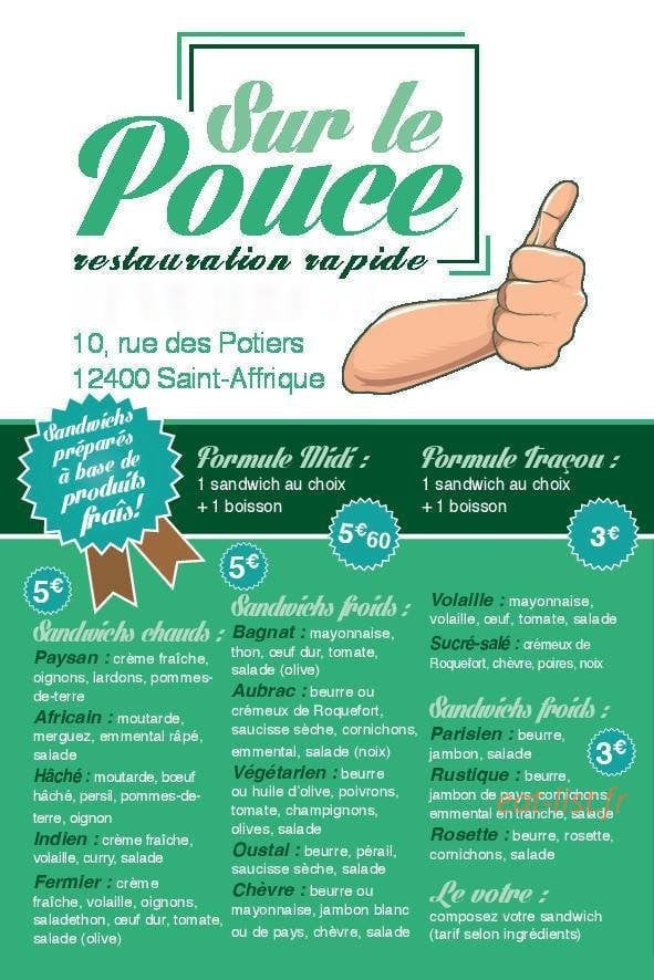 Sur le Pouce — carte page 1