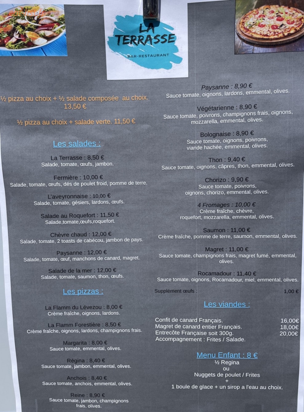 La Terrasse — carte page 1