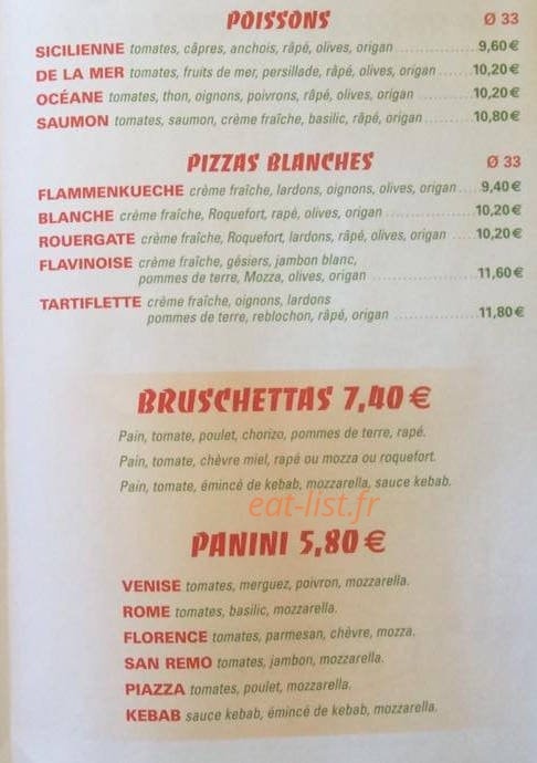 La Piazza — carte page 2