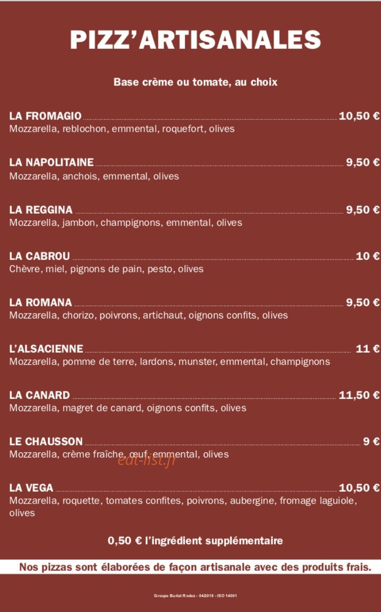 Café De La Mairie — carte page 1