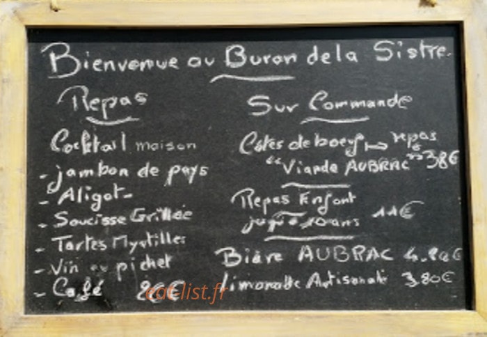 Le Buron de la Sistre — carte page 1