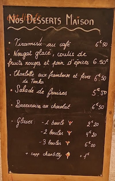 Le Resto du Mas de la Nauc — carte page 2
