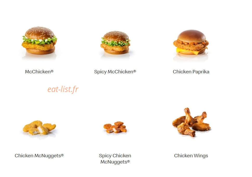 Mc Donald's — carte page 5