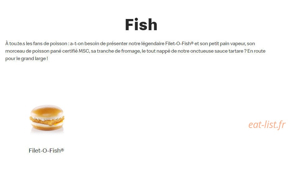Mc Donald's — carte page 7