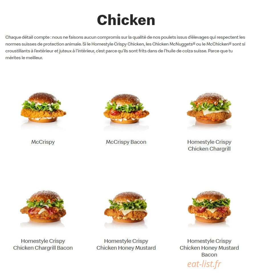Mc Donald's — carte page 4