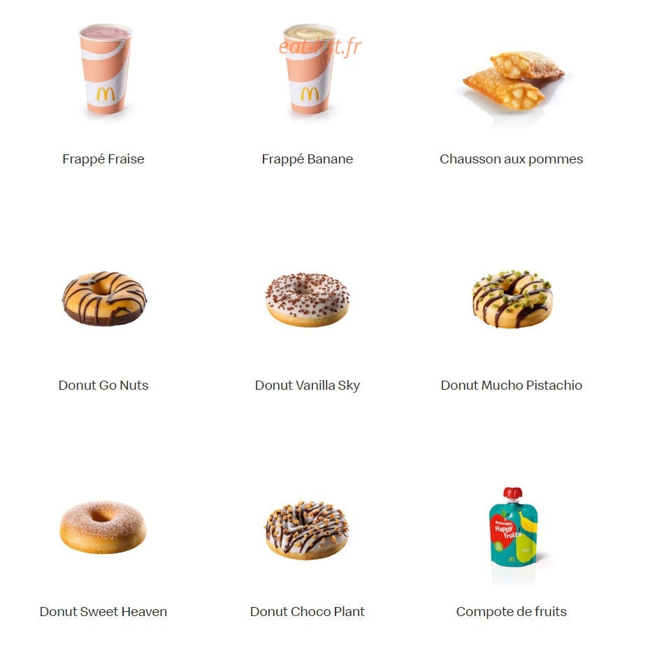 Mc Donald's — carte page 19