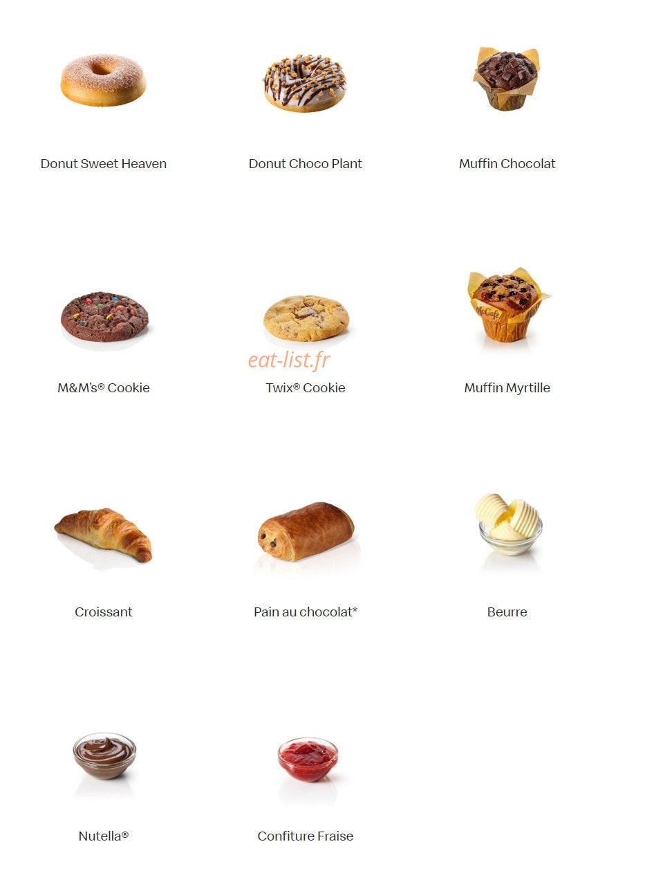 Mc Donald's — carte page 22