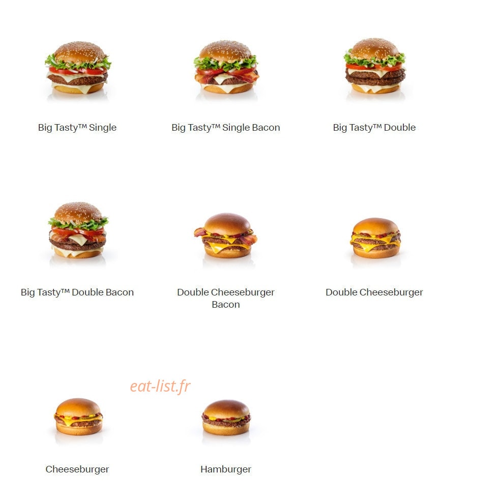 Mc Donald's — carte page 3