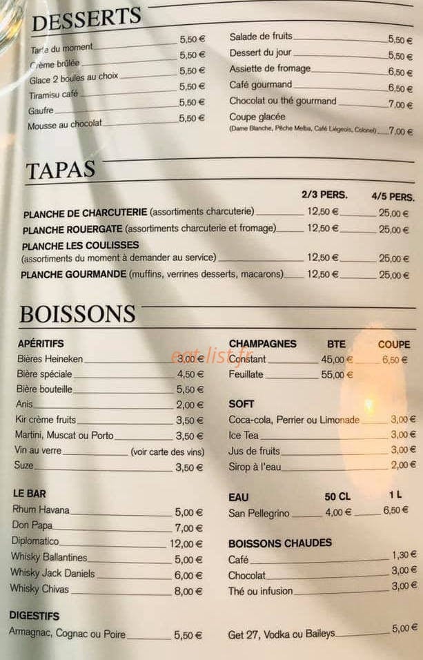 Les Coulisses — carte page 3