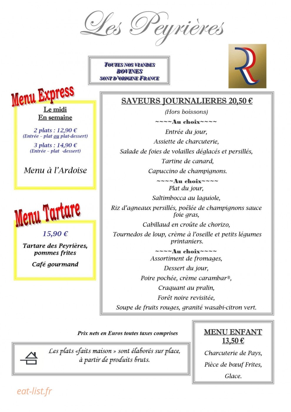 Les Peyrière — carte page 1