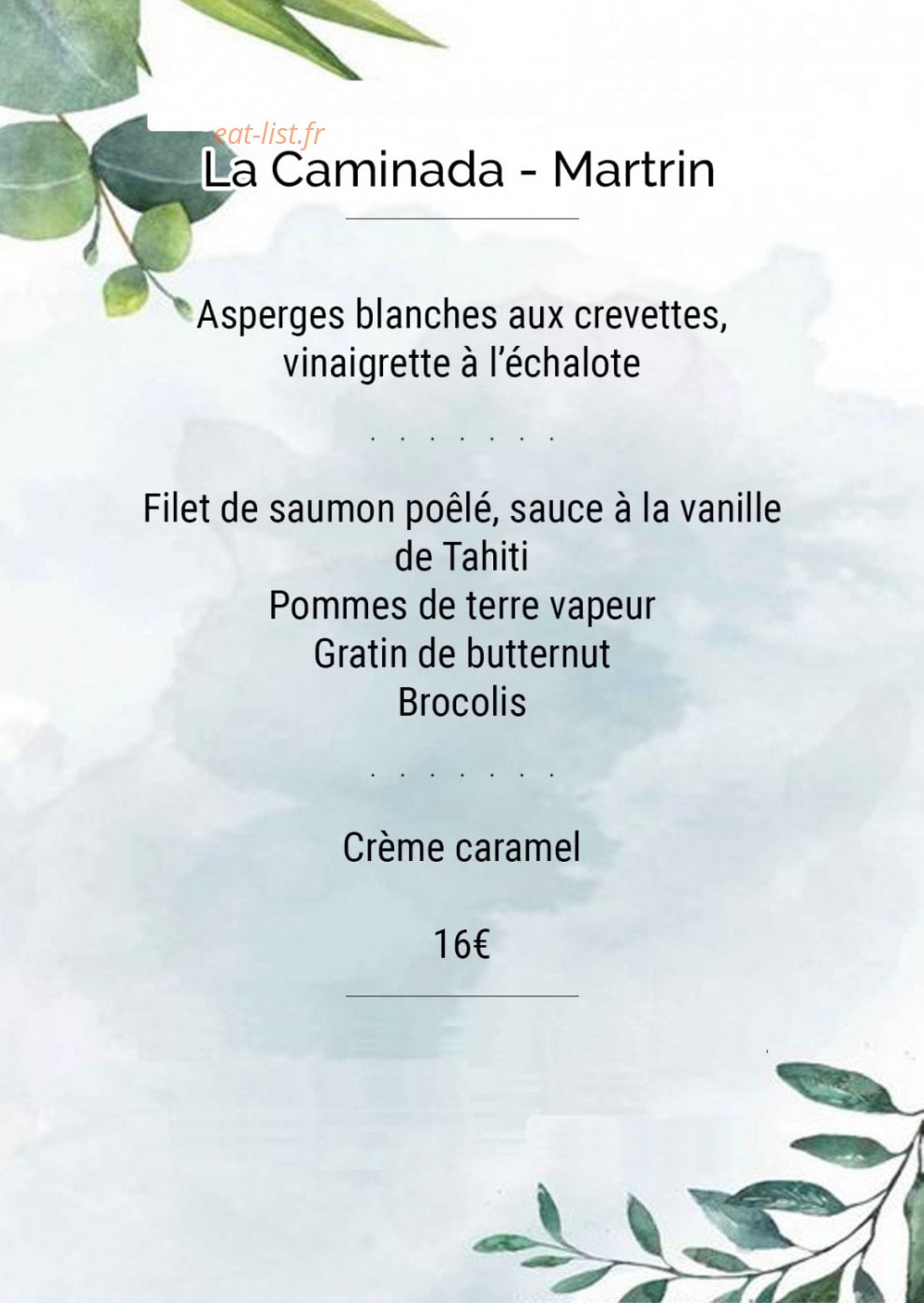 La Caminada — carte page 1