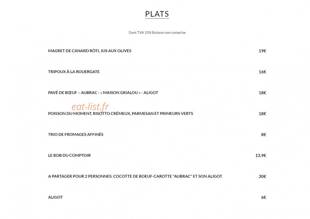 Le comptoir du Barrez — carte page 3