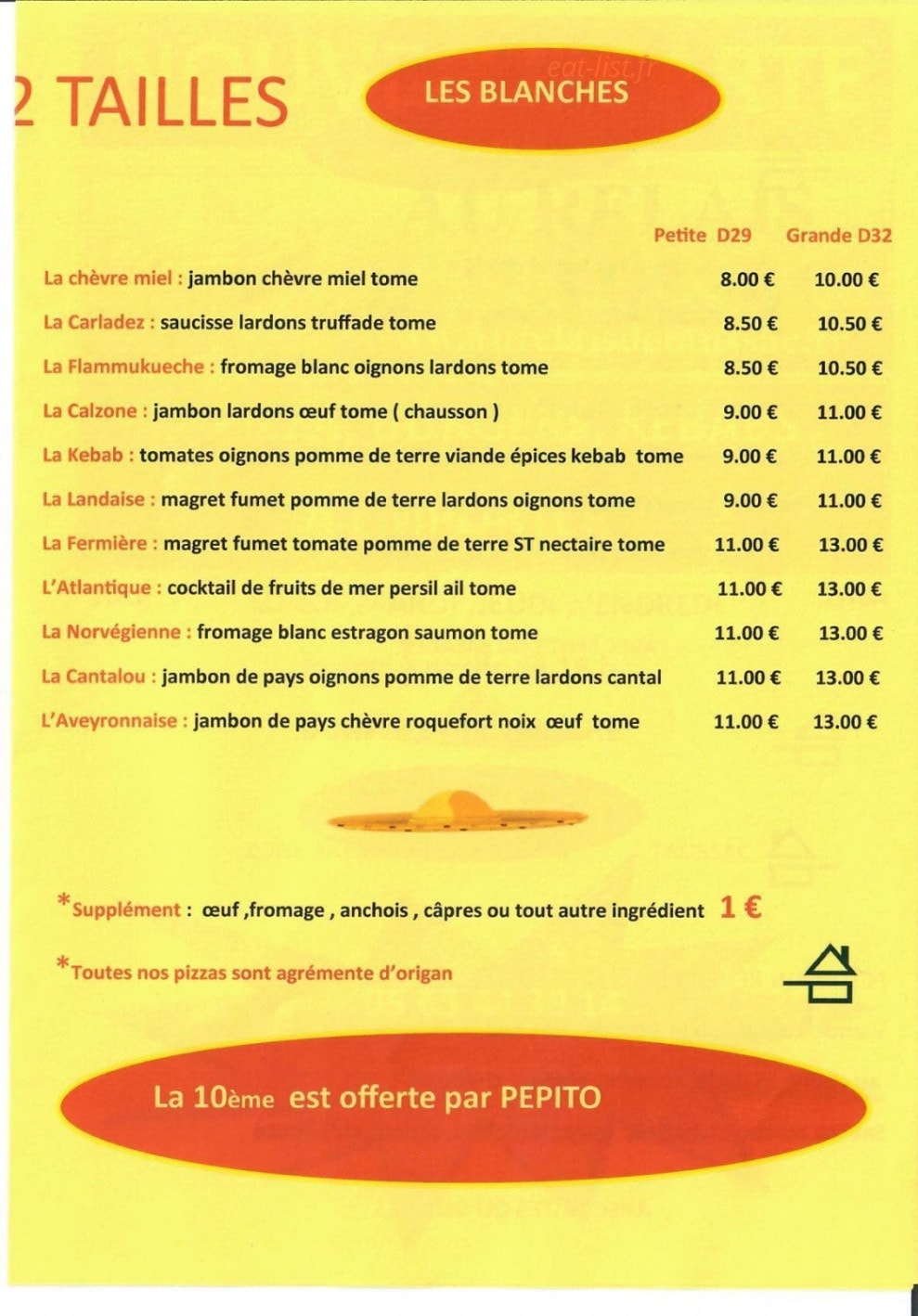 Au Relais De Taussac — carte page 3