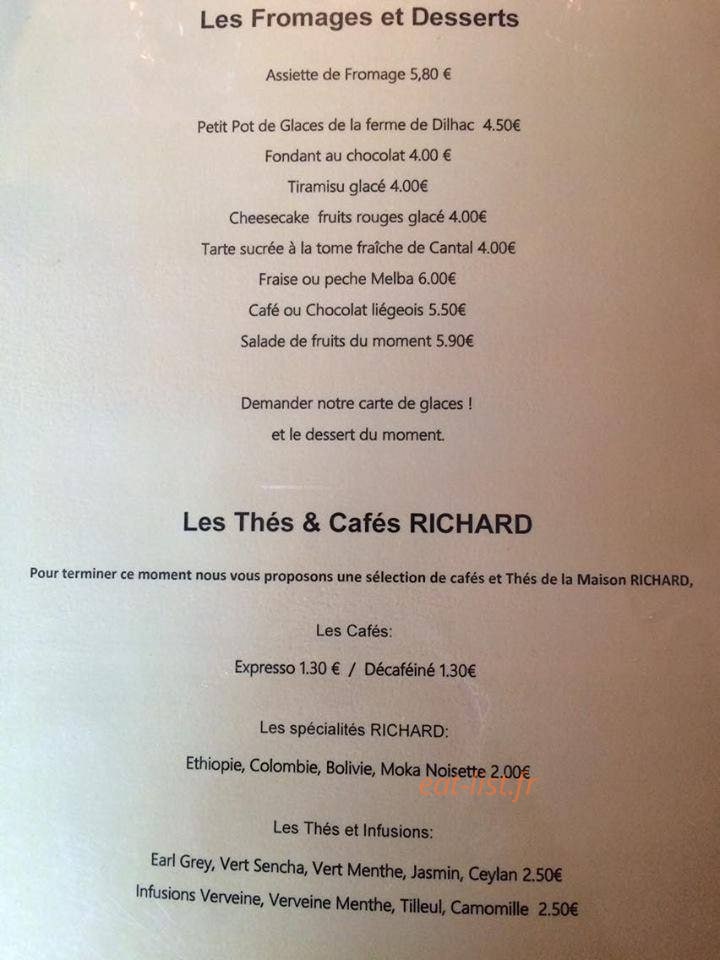 Le Chalet du Lac — carte page 4