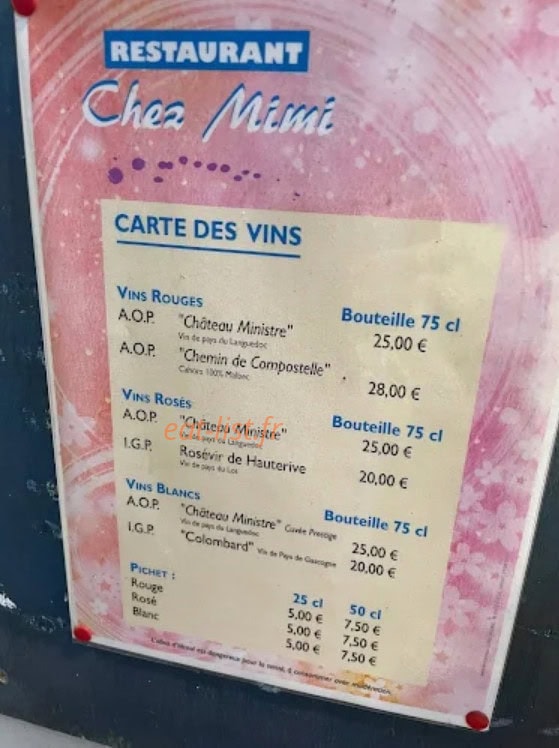 Chez mimi — carte page 3