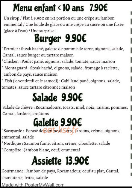 Mes gourman'disent — carte page 1