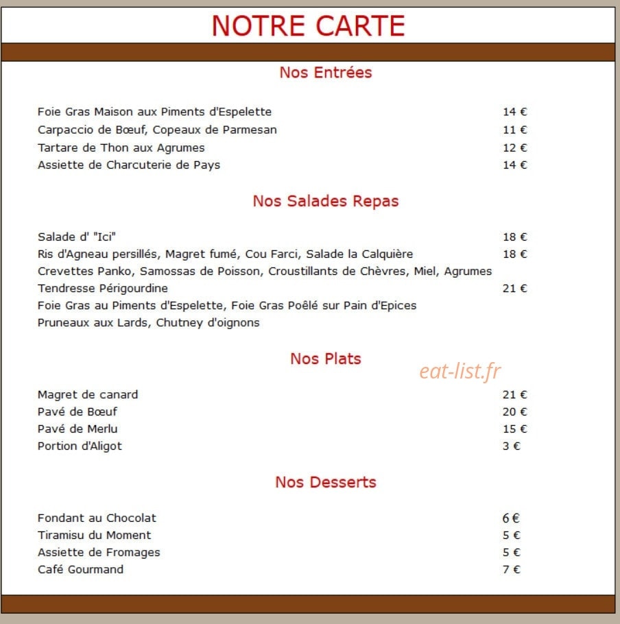 La Calquière — carte page 2