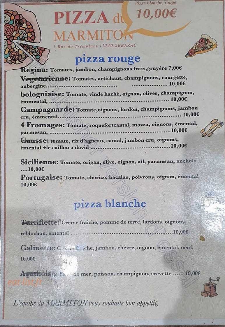 Le Marmiton — carte page 2