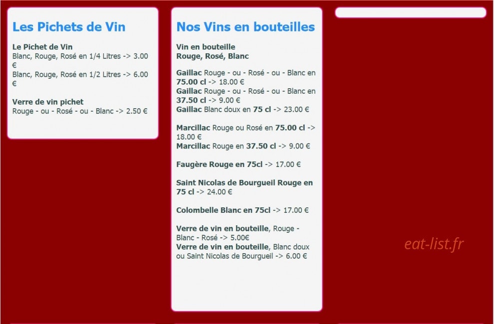 Le Flambadou — carte page 3