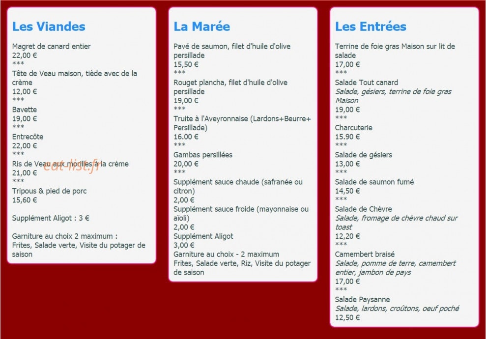 Le Flambadou — carte page 2