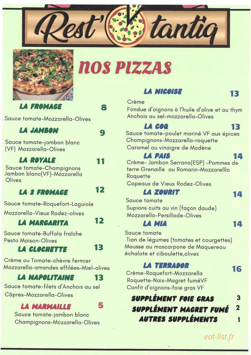 Rest'oTantiq — carte page 2