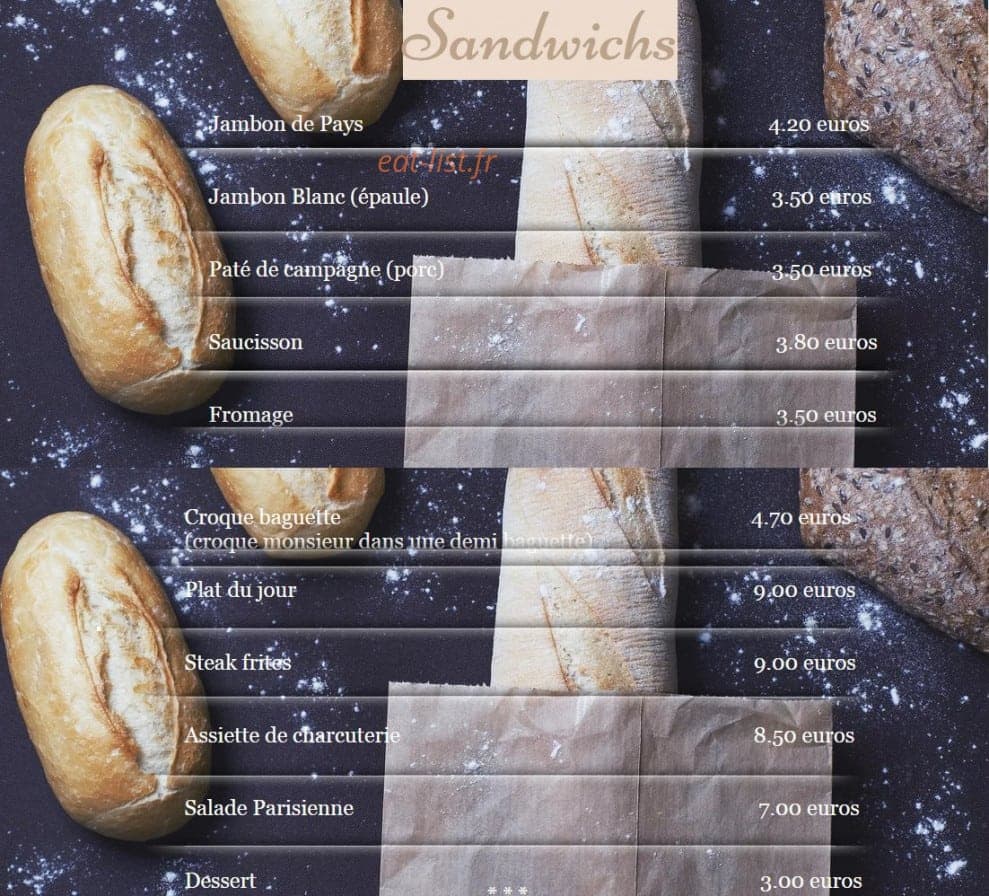 Bar Restaurant d'Arsac — carte page 3