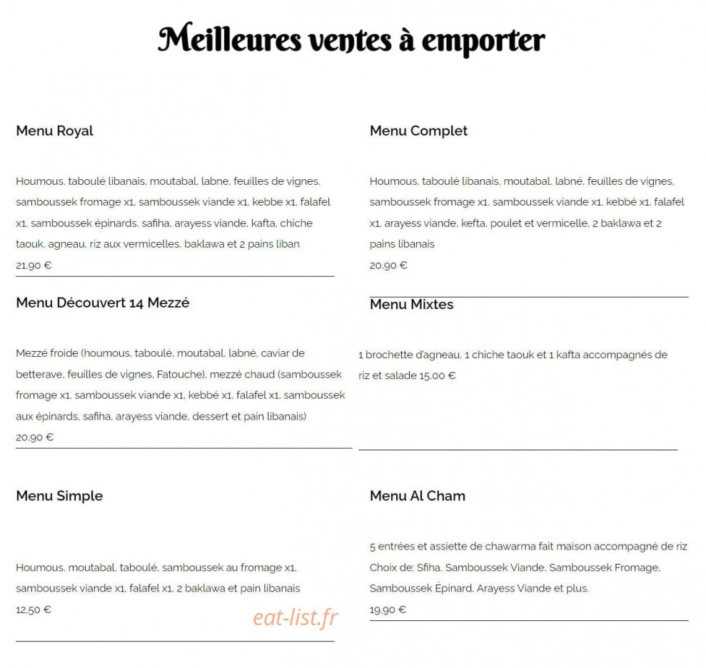 Al Cham — carte page 1