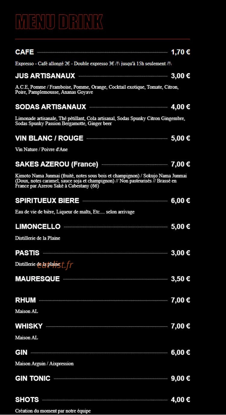 Bière Academy — carte page 1