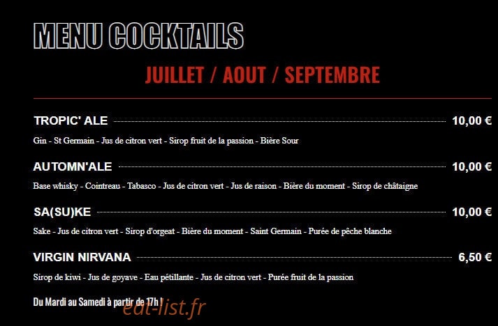 Bière Academy — carte page 2
