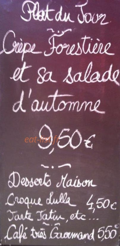 Bistrot Haxo — carte page 1