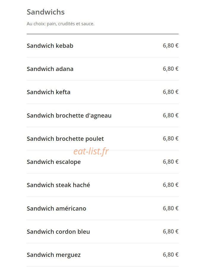 Bodrum City Kebab — carte page 3