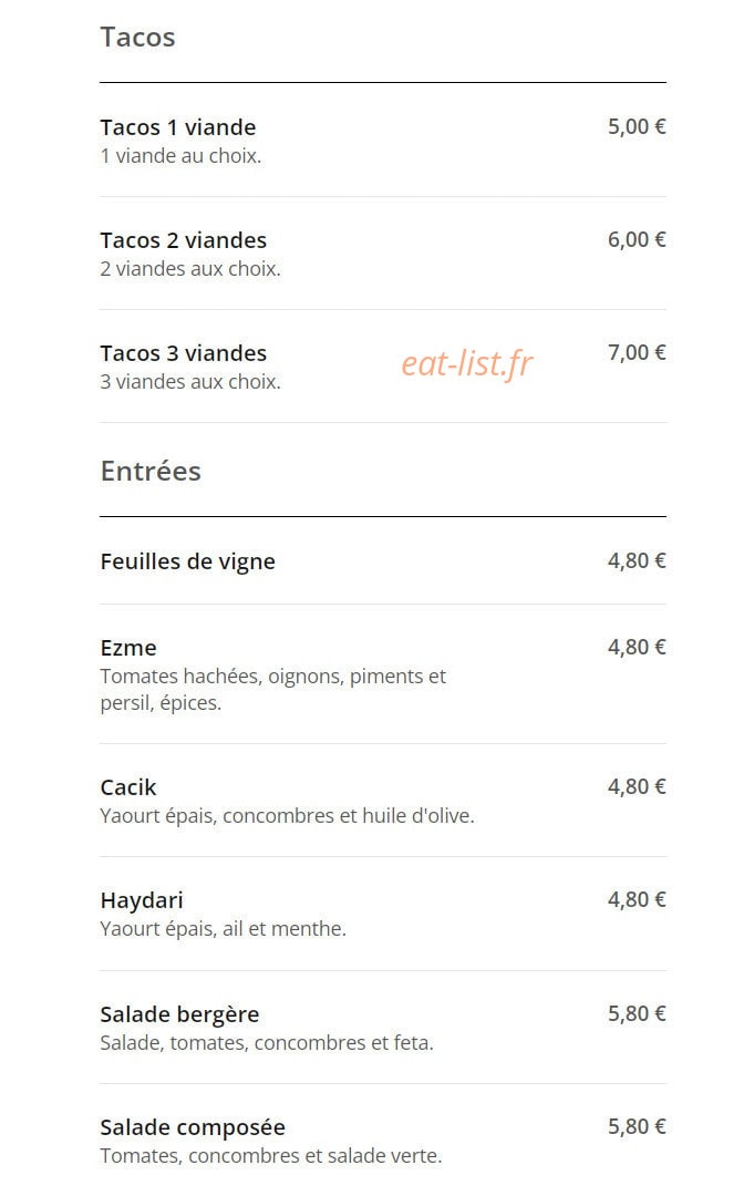 Bodrum City Kebab — carte page 4