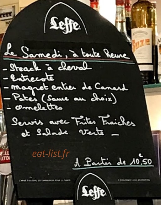 Brasserie Du Musee — carte page 1