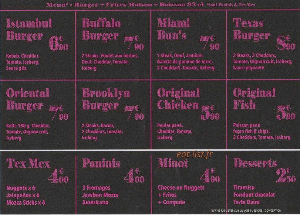 Burger House — carte page 2