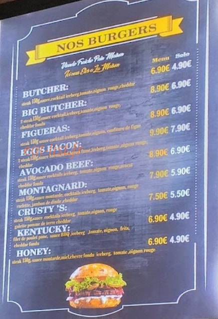 Butcher's — carte page 1