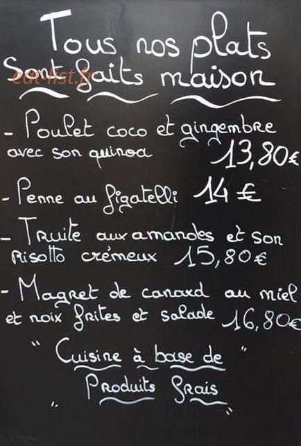 Café du Commerce — carte page 1