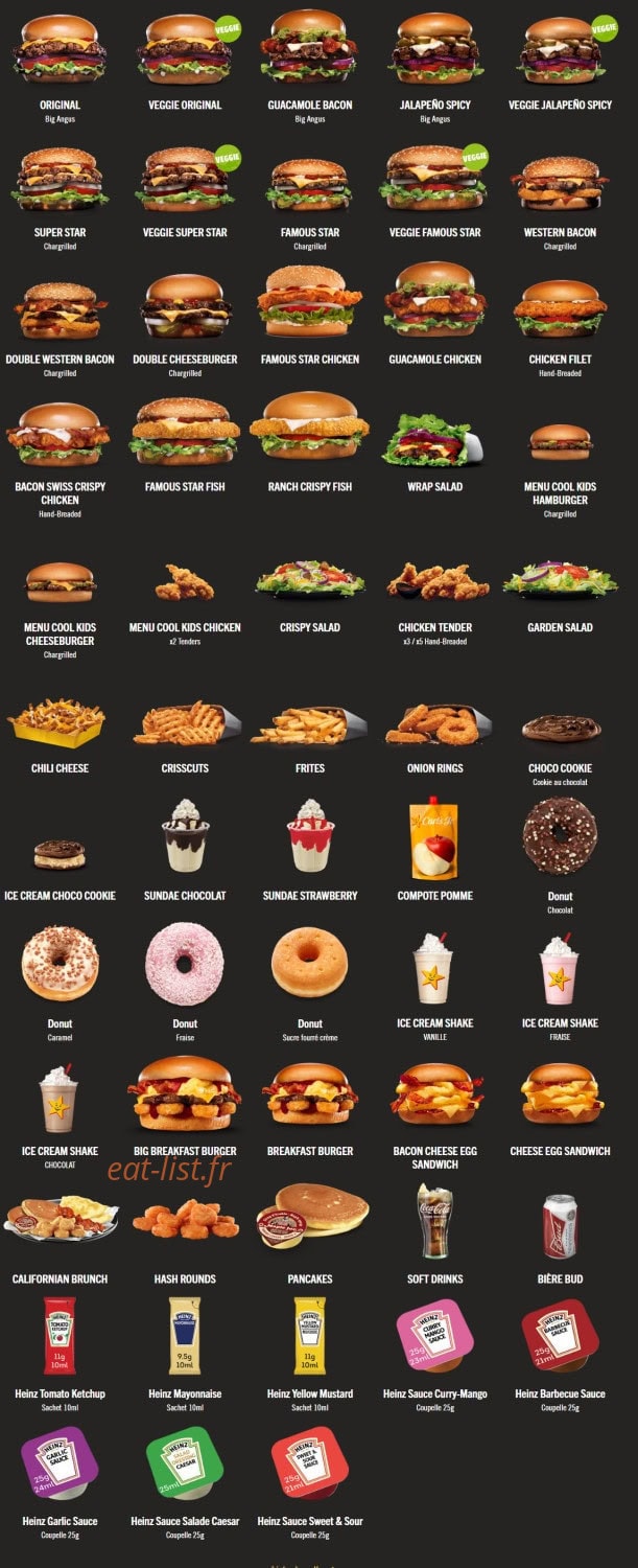 Carl's Jr — carte page 1