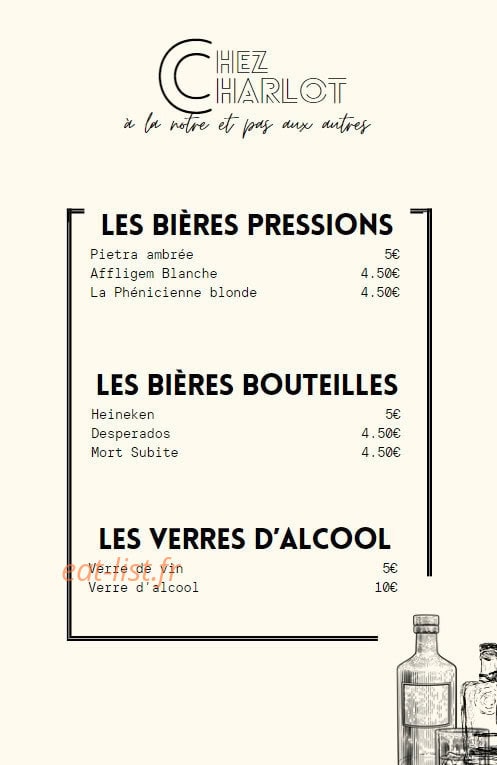 Chez Charlot — carte page 12