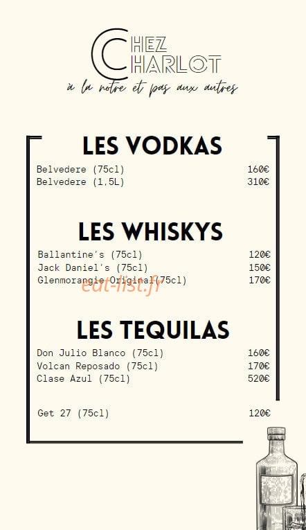 Chez Charlot — carte page 10