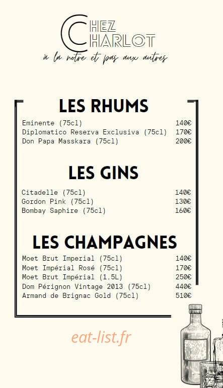 Chez Charlot — carte page 11