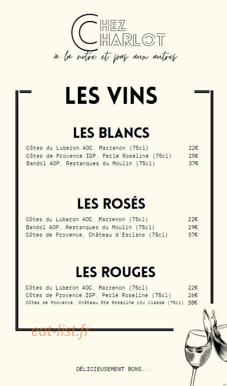 Chez Charlot — carte page 3
