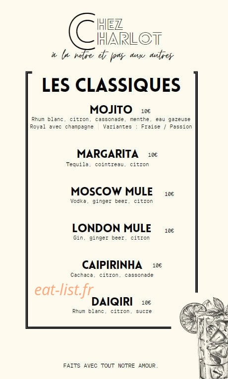 Chez Charlot — carte page 5