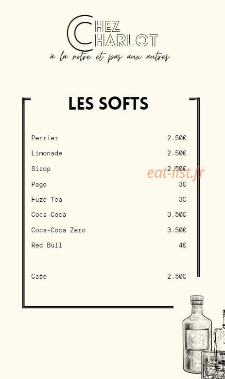 Chez Charlot — carte page 13