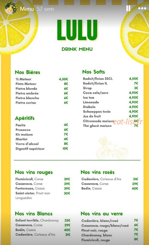 Chez Lulu — carte page 2