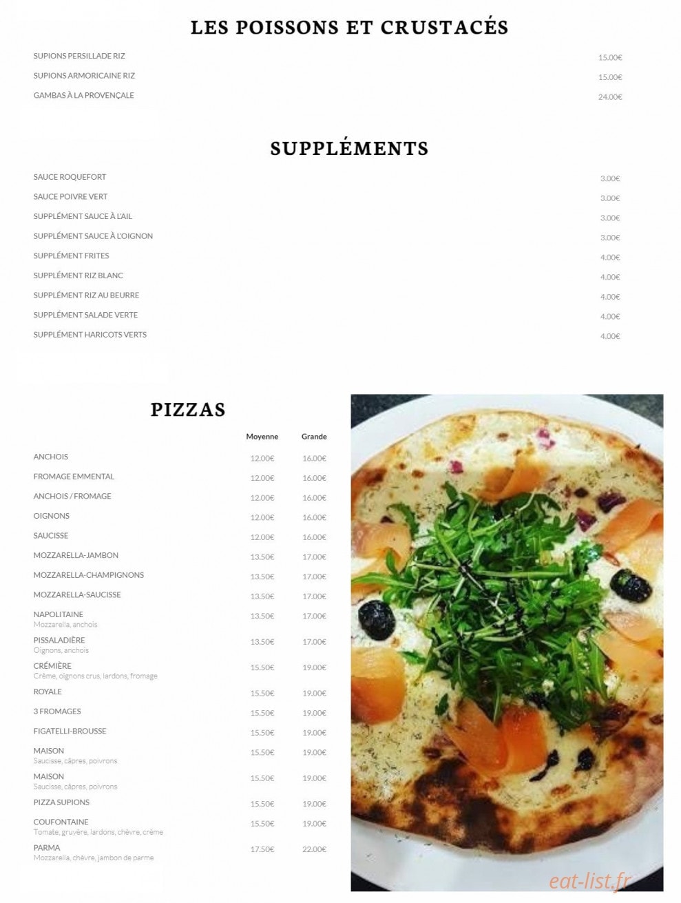 Chez Picone — carte page 2