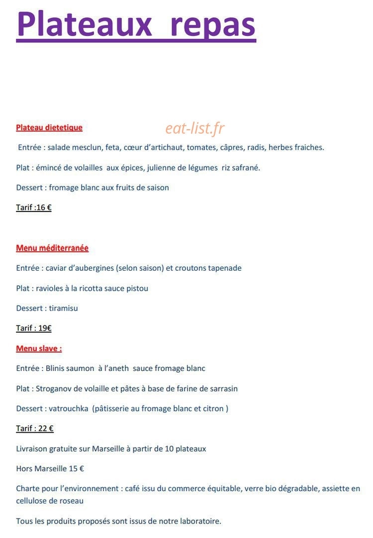 Dimitri traiteur — carte page 5